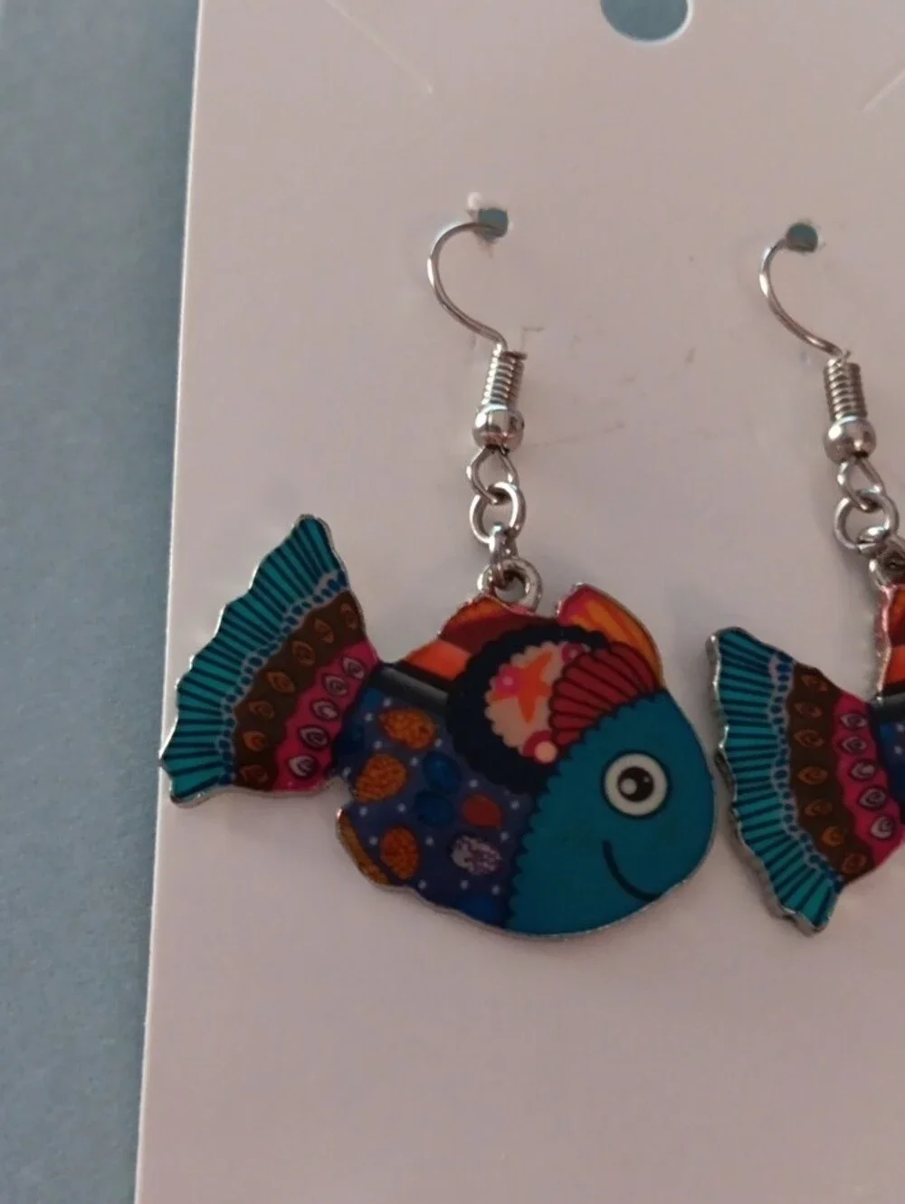 Colorful Fish 🐟 Enamel Drop Earrings New!